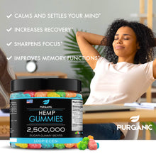 Load image into Gallery viewer, Purganic Sugar Gummy Bears for Stress & Relaxation – 2,500,000 - 100ct