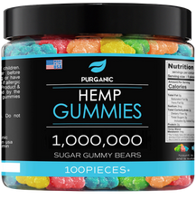 Load image into Gallery viewer, Purganic Sugar Gummy Bears for Stress & Relaxation – 1,000,000 - 100ct