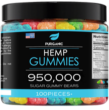 Load image into Gallery viewer, Purganic Sugar Gummy Bears for Stress &amp; Relaxation – 950000 - 100ct
